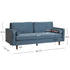 Tiziano Tufted 3-Seater Sofa – Blue Velvet Couch with Accent Pillows | Mid-Century Modern Sofa | Kinwell Furniture