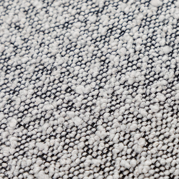 Everitte Bouclé Swivel Barrel Chair - Black and White Accent Swivel Chair | Swivel Chairs for Living Rooms | Kinwell Furniture | Top Swivel Chairs