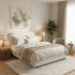 Harriet Boucle Platform Bed with Wood Legs