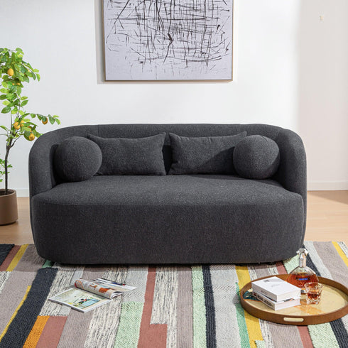 Ashlie Bouclé Loveseat | Fabric Loveseat Couch | Kinwell Furniture | Modern Loveseats & Comfortable Loveseat Sofa Couches