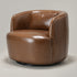 Ashlie Leather Swivel Barrel Chair