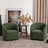 Susie Bouclé Swivel Barrel Chair - Green Accent Swivel Chair | Swivel Chairs for Living Rooms | Kinwell Furniture | Top Swivel Chairs