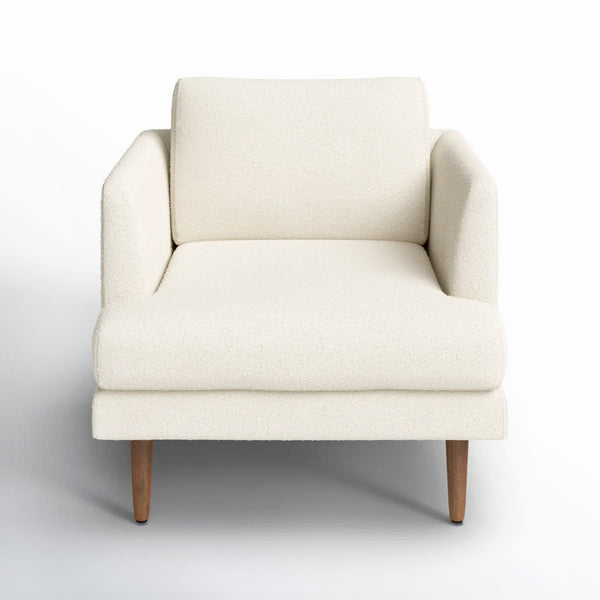 Upholstered Armchair – Cream Square Arm Accent Chair | Performance Fabric Armchair | Kinwell Furniture | Scandinavian, Timeless Design
