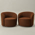 Everitte Bouclé Swivel Barrel Chair - Modern Swivel Chair | Swivel Accent Chairs | Kinwell Furniture | Swivel Armchairs