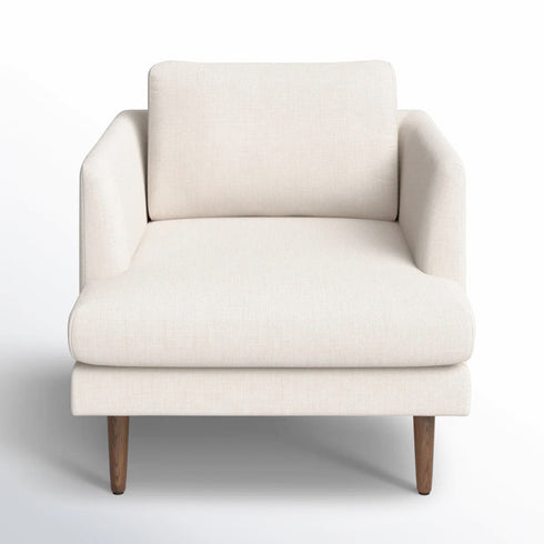 Upholstered Armchair – Ivory Square Arm Accent Chair | Performance Fabric Armchair | Kinwell Furniture | Scandinavian, Timeless Design