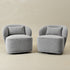 Laura Bouclé Swivel Barrel Chair - Swivel Spinning Chair | Chairs That Spin | Kinwell Furniture | Comfortable Swivel Chairs