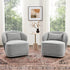 Laura Bouclé Swivel Barrel Chair - Swivel Spinning Chair | Chairs That Spin | Kinwell Furniture | Comfortable Swivel Chairs