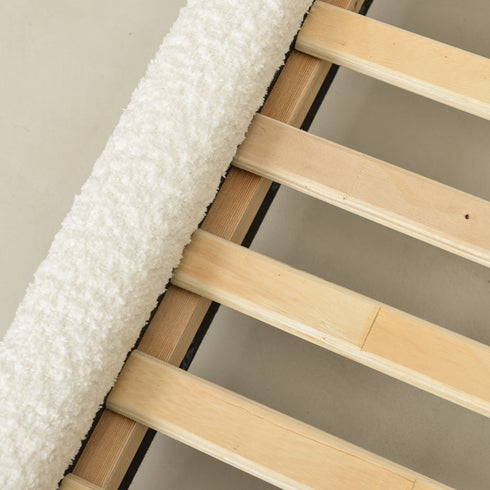 Dorothy Bed Frame with Headboard-White Modern Bed Frame | Platform Beds | Kinwell Furniture | Bedroom Bed Headboard