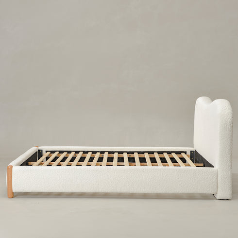 Dorothy Bed Frame with Headboard-White Modern Bed Frame | Platform Beds | Kinwell Furniture | Bedroom Bed Headboard