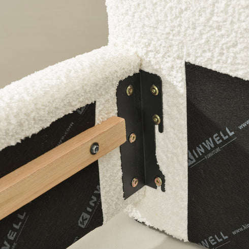 Dorothy Bed Frame with Headboard-White Modern Bed Frame | Platform Beds | Kinwell Furniture | Bedroom Bed Headboard