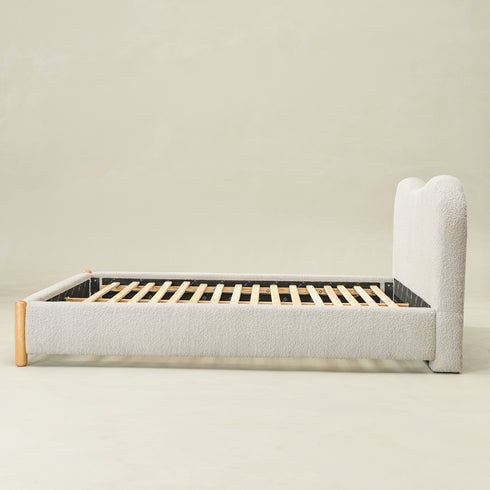 Dorothy Bed Frame with Headboard-Grey Modern Bed Frame | Platform Beds | Kinwell Furniture | Bedroom Bed Headboard