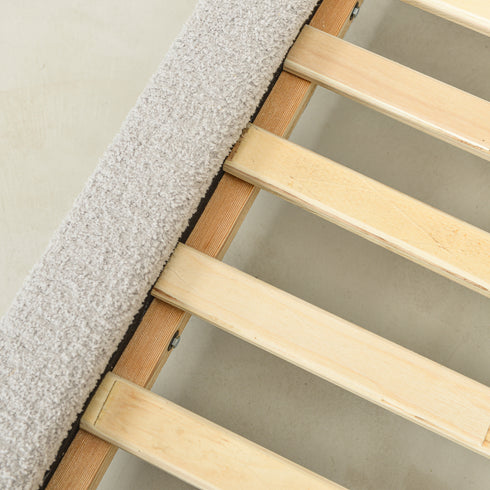 Dorothy Bed Frame with Headboard-Grey Modern Bed Frame | Platform Beds | Kinwell Furniture | Bedroom Bed Headboard