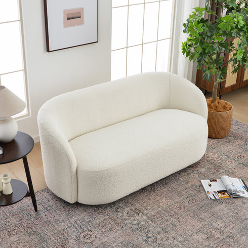 Everitte Bouclé Loveseat Sofa | Mid Century Love Seat | Kinwell Furniture | Best Loveseats & Accent Loveseats