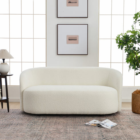 Everitte Bouclé Loveseat Sofa | Love Seater | Kinwell Furniture | Mid Century Loveseats & Comfy Loveseat Sofa Couches