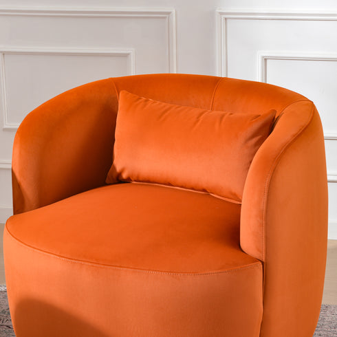 Ashlie Velvet Swivel Barrel Chair - Modern Swivel Chair | Swivel Accent Chairs | Kinwell Furniture | Swivel Armchairs