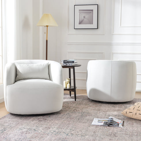 Ashlie Velvet Swivel Barrel Chair - Modern Swivel Chair | Swivel Accent Chairs | Kinwell Furniture | Swivel Armchairs
