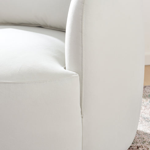 Ashlie Velvet Swivel Barrel Chair - Modern Swivel Chair | Swivel Accent Chairs | Kinwell Furniture | Swivel Armchairs