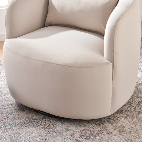 Ashlie Velvet Swivel Barrel Chair - Swivel Side Chair | Stylish Swivel Chairs | Kinwell Furniture | Swivel Chairs for Living Room