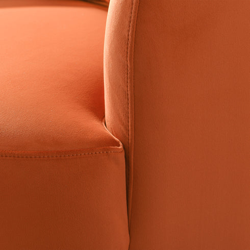 Ashlie Velvet Swivel Barrel Chair - Modern Swivel Chair | Swivel Accent Chairs | Kinwell Furniture | Swivel Armchairs