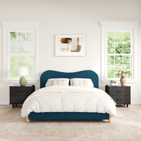 Dorothy Bed Frame with Headboard – Indigo Modern Full Bed Frame | Platform Beds | Kinwell Furniture | Bedroom Bed Headboard