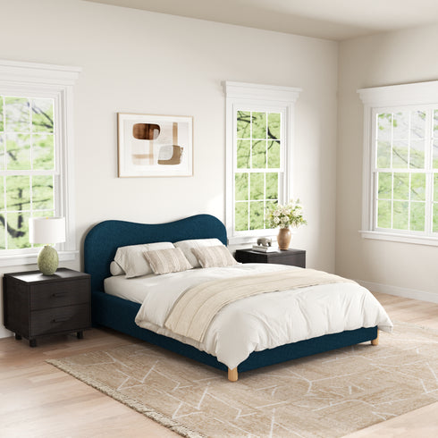 Dorothy Bed Frame with Headboard – Indigo Modern Full Bed Frame | Platform Beds | Kinwell Furniture | Bedroom Bed Headboard
