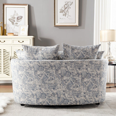 Aqif Elegant Swivel Barrel Chair - Comfy Swivel Chair | Accent Swivel Chairs | Kinwell Furniture | Mid Century Swivel Chairs