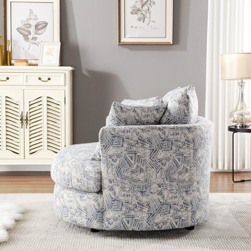 Aqif Elegant Swivel Barrel Chair - Swivel Side Chair | Stylish Swivel Chairs | Kinwell Furniture | Swivel Chairs for Living Room