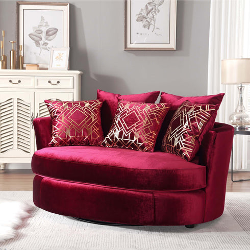 Aqif Elegant Swivel Barrel Chair - Modern Swivel Chair | Swivel Accent Chairs | Kinwell Furniture | Swivel Armchairs