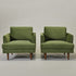 Upholstered Armchair – Green Square Arm Accent Chair | Performance Fabric Armchair | Kinwell Furniture | Scandinavian, Timeless Design