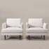Upholstered Armchair – Ivory Square Arm Accent Chair | Performance Fabric Armchair | Kinwell Furniture | Scandinavian, Timeless Design