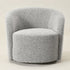 Everitte Bouclé Swivel Barrel Chair - Black and White Accent Swivel Chair | Swivel Chairs for Living Rooms | Kinwell Furniture | Top Swivel Chairs