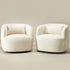 Ashlie Chenille Swivel Barrel Chair - Beige Modern Swivel Chair | Swivel Accent Chairs | Kinwell Furniture | Swivel Armchairs