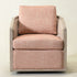 Claude Linen Swivel Cane Chair
