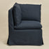 Nelly Performance Corner Banquette Chair - Indigo Modern Corner Banquette Chair | Corner Banquette Seating | Kinwell Furniture | Modular Dining Banquette
