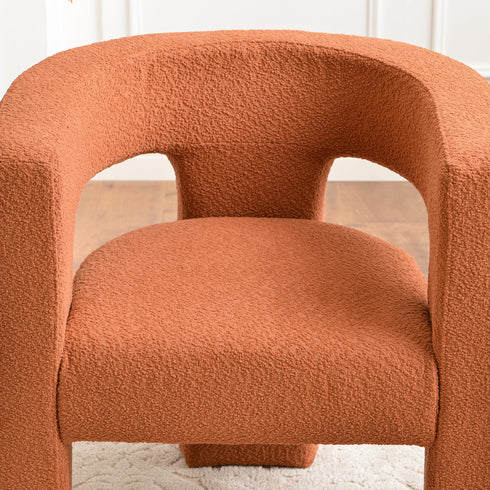 Herbert Modern Bouclé Armchair - Caramel Accent Chair | Decorative Accent Chairs | Kinwell Furniture | Modern Accent Chairs