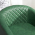 Logan Faux Leather Tufted Swivel Club Chair - Green Modern Swivel Chair | Swivel Accent Chairs | Kinwell Furniture | Swivel Armchairs