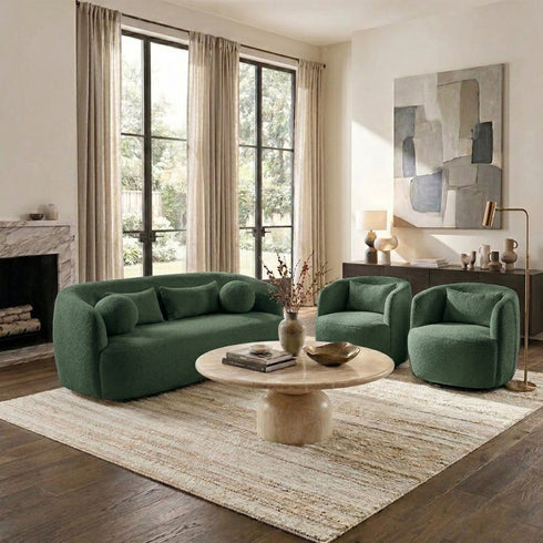 Ashlie Bouclé Loveseat | Fabric Loveseat Couch | Kinwell Furniture | Modern Loveseats & Comfortable Loveseat Sofa Couches