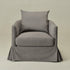 Eliza Slipcover Swivel Barrel Chair – Gray Swivel Armchair | Washable Slipcover Chair | Kinwell Furniture | Cozy Lounge Chair