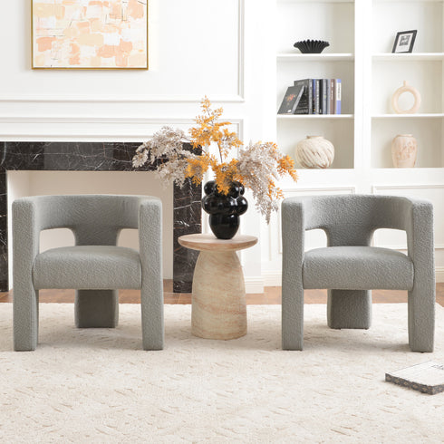 Herbert Modern Bouclé Armchair - Cozy Accent Chair | Decorative Side Chairs | Kinwell Furniture | Most Comfortable Accent Chairs