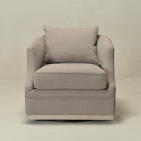 Minerva Swivel Barrel Chair - Gray Modern Swivel Chair | Swivel Accent Chairs | Kinwell Furniture | Swivel Armchairs