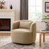 Ashlie Linen Swivel Barrel Chair - Wheat Modern Swivel Chair | Swivel Accent Chairs | Kinwell Furniture | Swivel Armchairs
