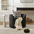 Wilton Bouclé Swivel Barrel Chair - Black Petal Back Modern Swivel Chair | Swivel Accent Chairs | Kinwell Furniture | Swivel Armchairs