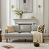 Gray Upholstered Sofa – Albert Sofa Couch | 3-Seater Sofa | Kinwell Furniture | Mid-Century Modern, Timeless Design