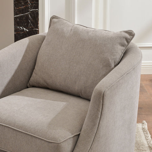Minerva Swivel Barrel Chair - Gray Modern Swivel Chair | Swivel Accent Chairs | Kinwell Furniture | Swivel Armchairs