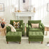 Tiziano Tufted Ottoman – Velvet Rectangular Footrest & Accent Seat | Mid-Century Upholstered Pouf | Green Ottoman