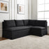 Nelly Performance L-Shape Banquette - Black Modern L-Shape Banquette | L-Shape Banquette Seating | Kinwell Furniture | Modular Dining Banquette Set