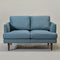 Blue Upholstered Loveseat – Albert Loveseat Sofa | 2-Seater Couch | Kinwell Furniture | Mid-Century Modern, Timeless Design