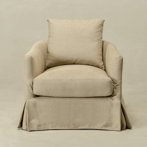 Eliza Slipcover Swivel Barrel Chair