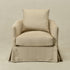 Eliza Slipcover Swivel Barrel Chair – Sand Swivel Armchair | Washable Slipcover Chair | Kinwell Furniture | Cozy Lounge Chair