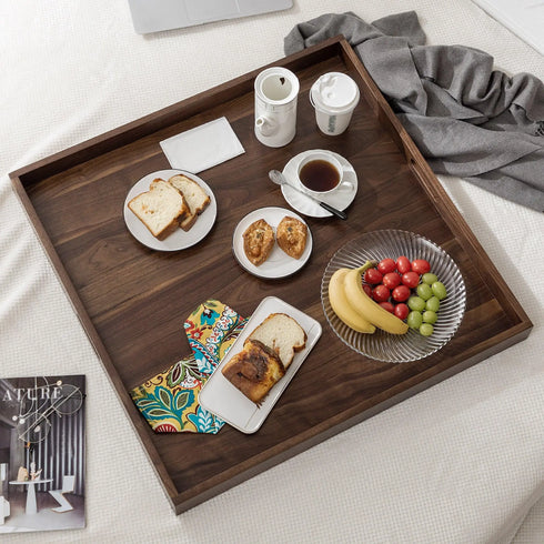 Square Black Walnut Serving Tray - Kinwell Furniture
